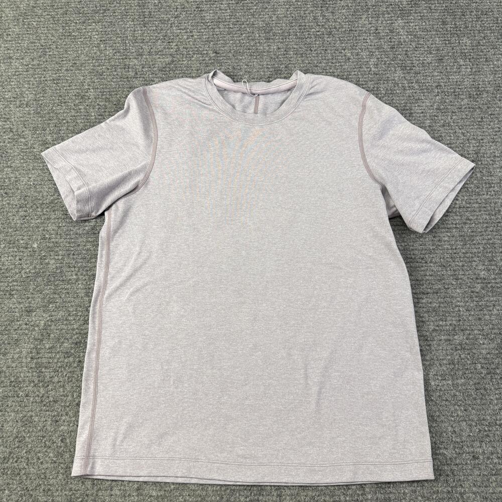 Lululemon Shirt Mens Medium Purple Short Sleeve Athletic Performance Tee Top Gym